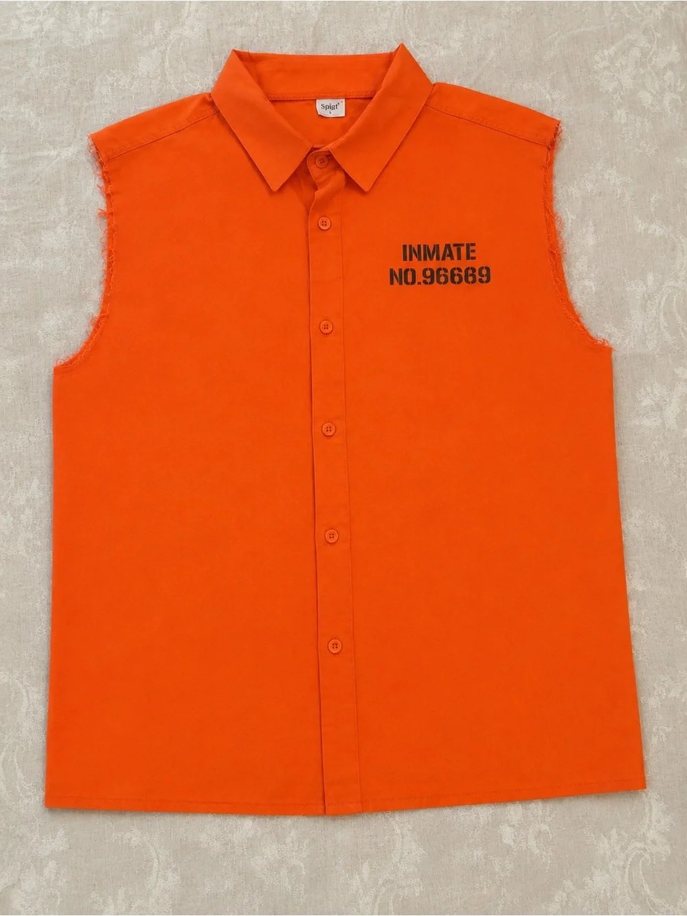 Spirit NWT Orange Escaped Convict Costumes with Silver Rhinestone Handcuffs